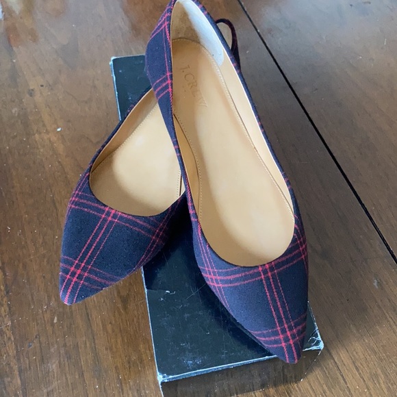J. Crew Shoes - 20:07  JCrew Plaid Pointed Flats